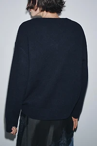 PULL 100 % LAINE COL EN V