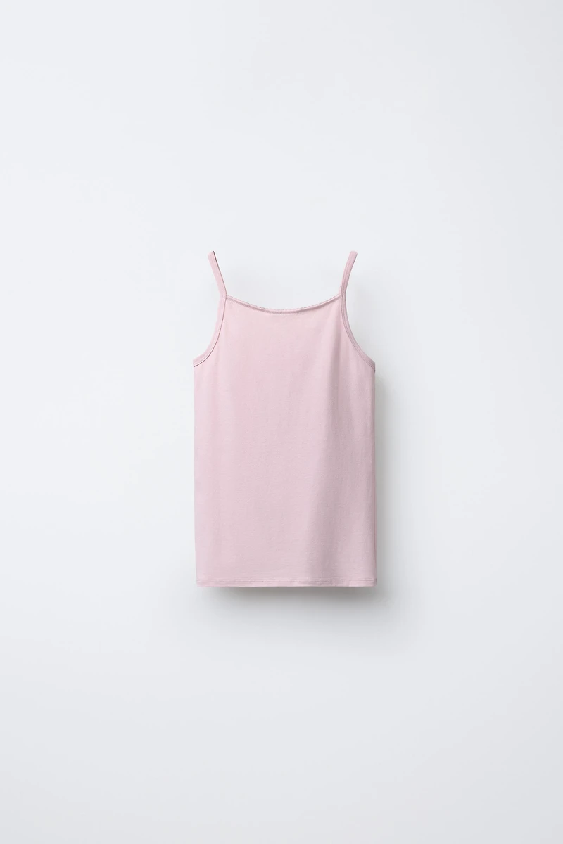 2-6/ TWO-PACK OF TANK TOPS WITH FLOWER
