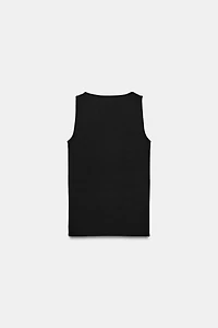WIDE STRAP POLYAMIDE T-SHIRT