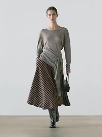 Jupe évasée à carreaux