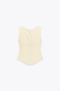 PLEATED ZIP TOP
