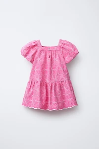 EMBROIDERED FLOWER DRESS