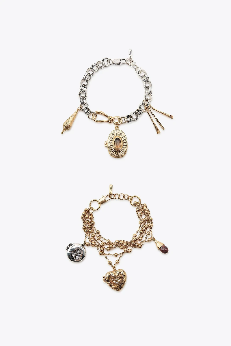 TWO-PACK OF CHARM BRACELETS WITH BOXES