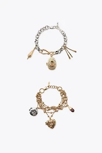 TWO-PACK OF CHARM BRACELETS WITH BOXES