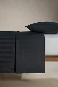 STRIPED SATEEN FLAT SHEET (500 THREAD COUNT)