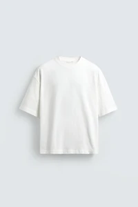 WASHED SLUB TEXTURED T-SHIRT
