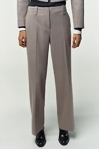 MID-RISE STRAIGHT LEG PANTS