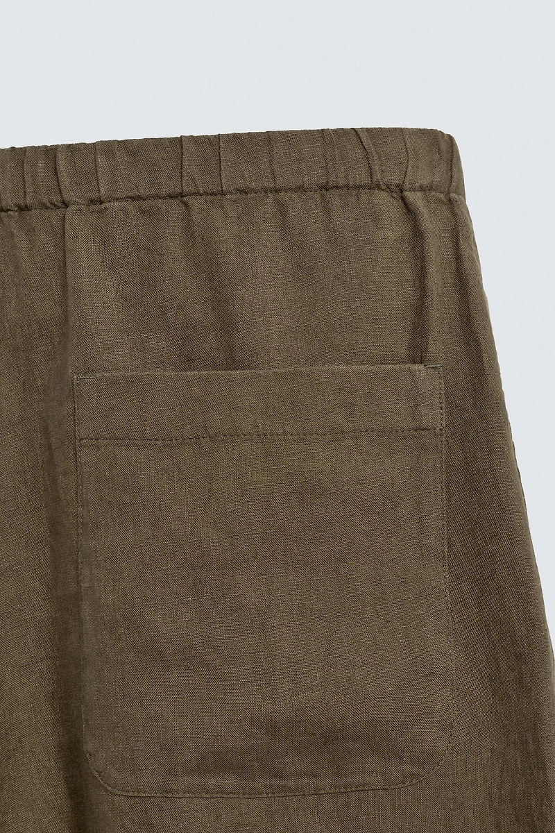 100% LINEN RELAXED FIT PANTS