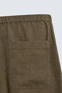 100% LINEN RELAXED FIT PANTS