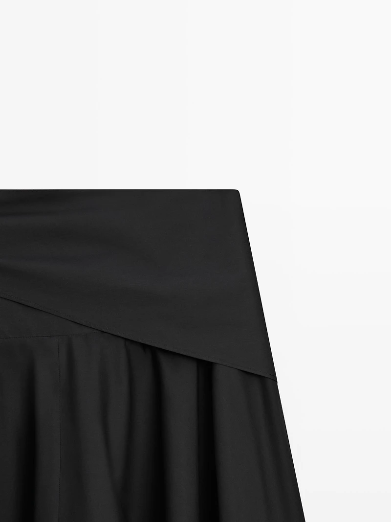 Midi skirt with scarf detail