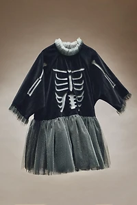CHILDREN'S HALLOWEEN TULLE SKELETON COSTUME