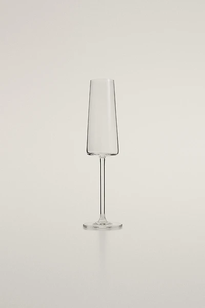 CONICAL CRYSTALLINE FLUTE GLASS