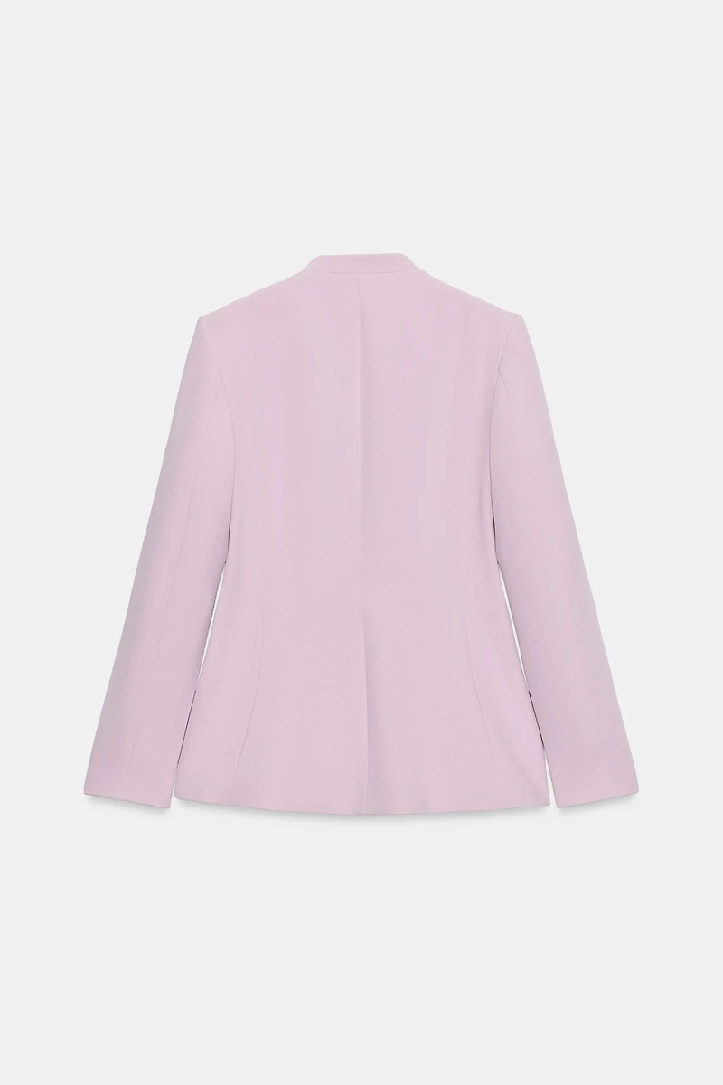 FITTED LACE SHOULDER PAD BLAZER