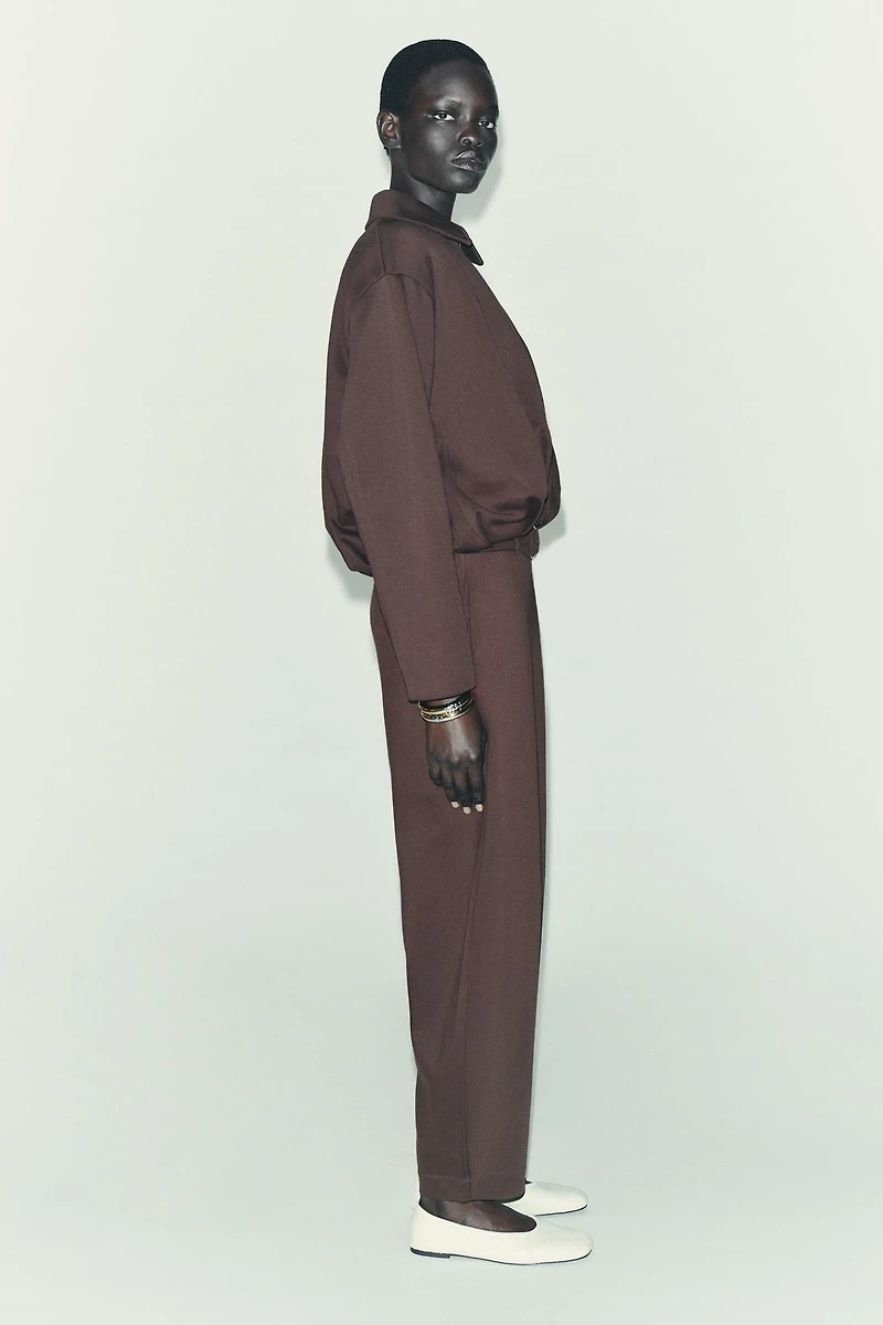 PLUSH BELTED PANTS