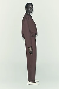 PLUSH BELTED PANTS