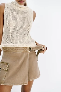 JUPE-PANTALON CROISÉE CARGO