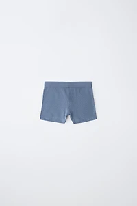 AGES 6- / THREE-PACK OF RIBBED BOXERS WITH LABEL