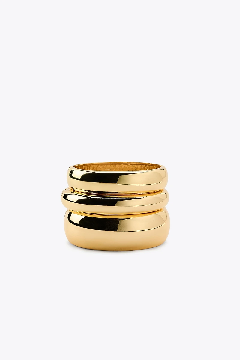 LOT DE 3 BRACELETS JONCS MÉTALLIQUES