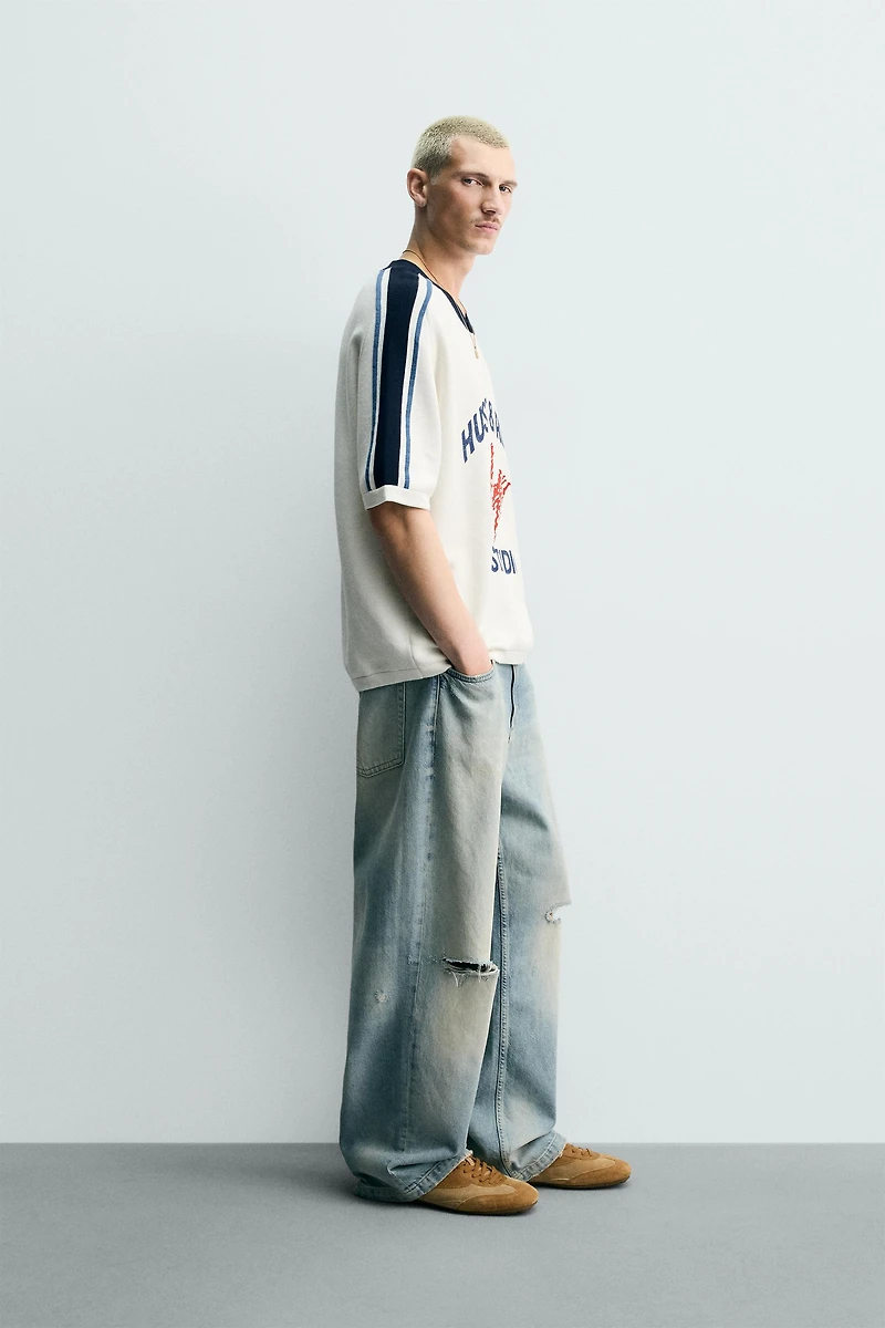RETRO STRIPE KNIT T-SHIRT