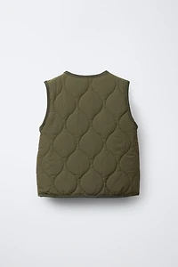 COMBINATION NYLON AND CORDUROY VEST