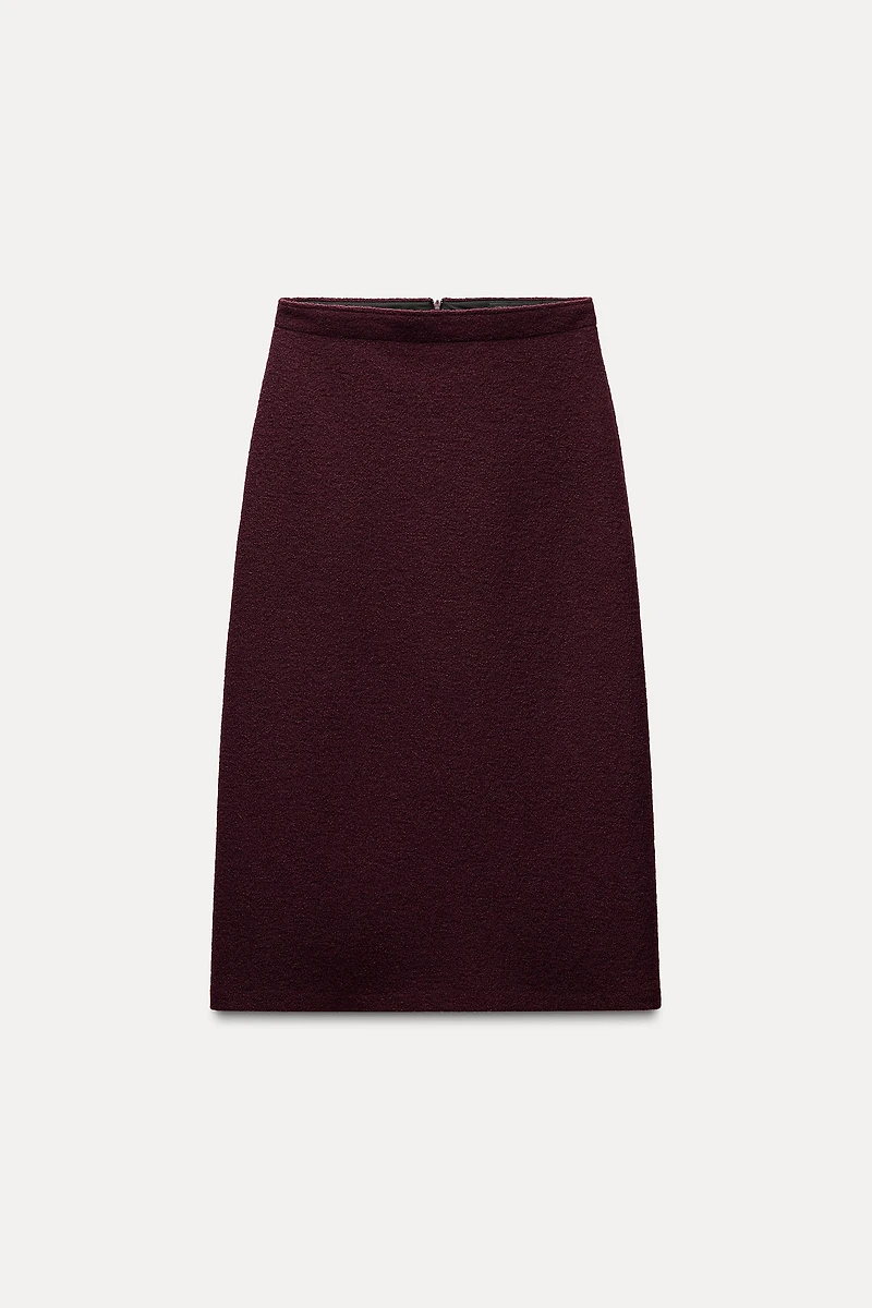 100% WOOL MIDI SKIRT ZW COLLECTION
