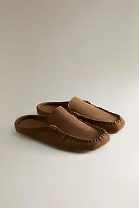 LEATHER MULE LOAFERS