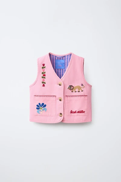 GILET BRODÉ SISSEL EDELBO X ZARA KIDS