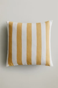 STRIPED LINEN THROW PILLOW COVER