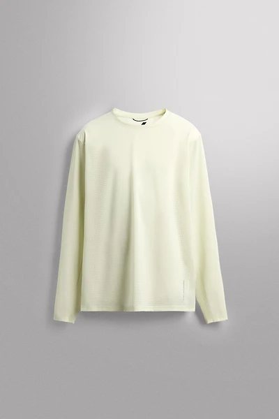 T-SHIRT PERFORÉ MANCHES LONGUES