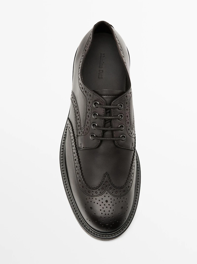 Chaussures effet craquelé en cuir nappa