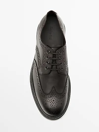 Chaussures effet craquelé en cuir nappa
