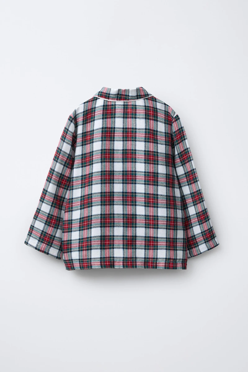 6-14 YEARS/ FLANNEL PLAID PAJAMAS