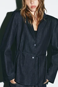 BELTED SHIRT BLAZER