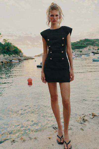 SHORT FROG FASTENING DRESS