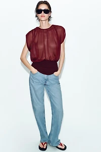 COMBINATION GEORGETTE TOP