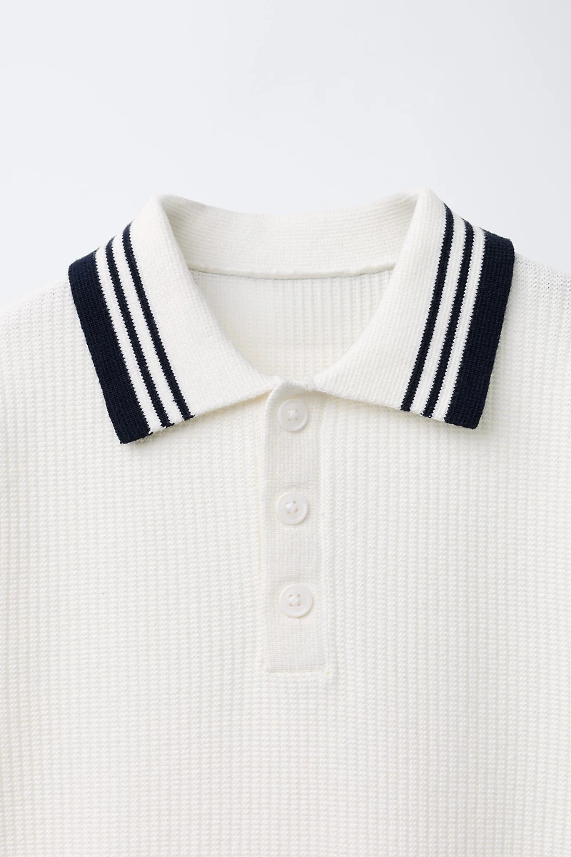 BASIC RIBBED POLO SHIRT