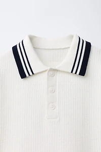 BASIC RIBBED POLO SHIRT