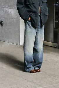 TRF MID-RISE FOLD-OVER WAISTBAND JEANS