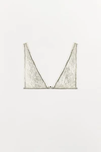 EMBOSSED LACE TRIANGLE BRA