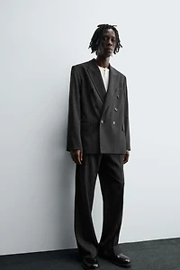 STRIPED SUIT PANTS