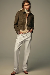 BLOUSON COURT EFFET DAIM