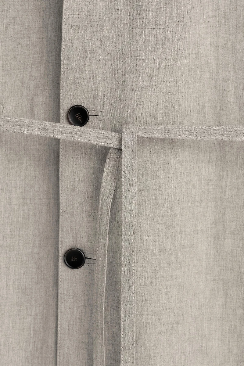 RELAXED FIT VISCOSE-LINEN PARKA