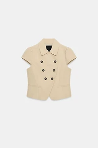 SHORT SLEEVE DOUBLE-BREASTED JACKET