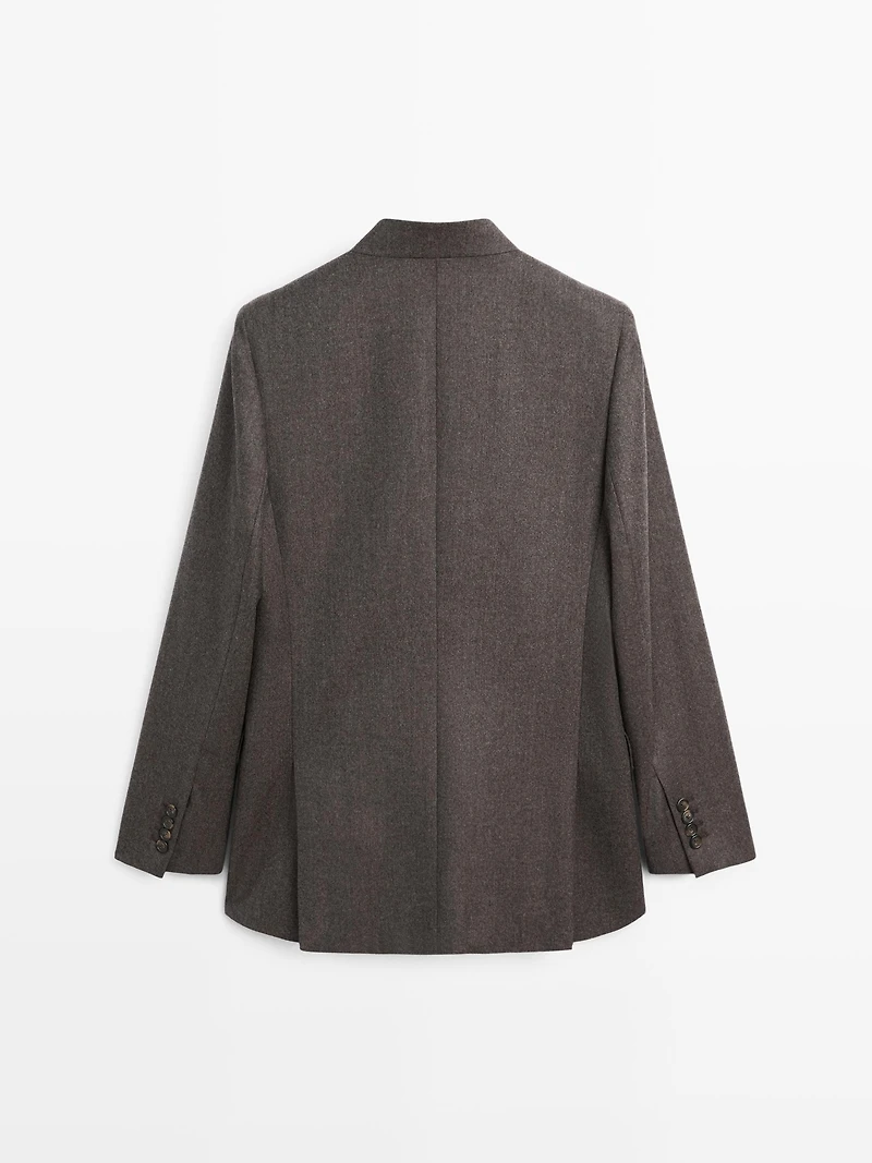 100% wool melange suit blazer
