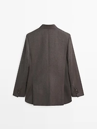 100% wool melange suit blazer