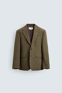 WOOL BLEND TEXTURED BLAZER