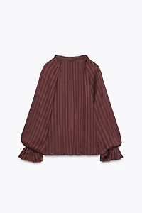 STRIPED BLOUSE WITH BOW