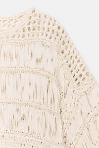 COMBINATION TAPE KNIT TOP