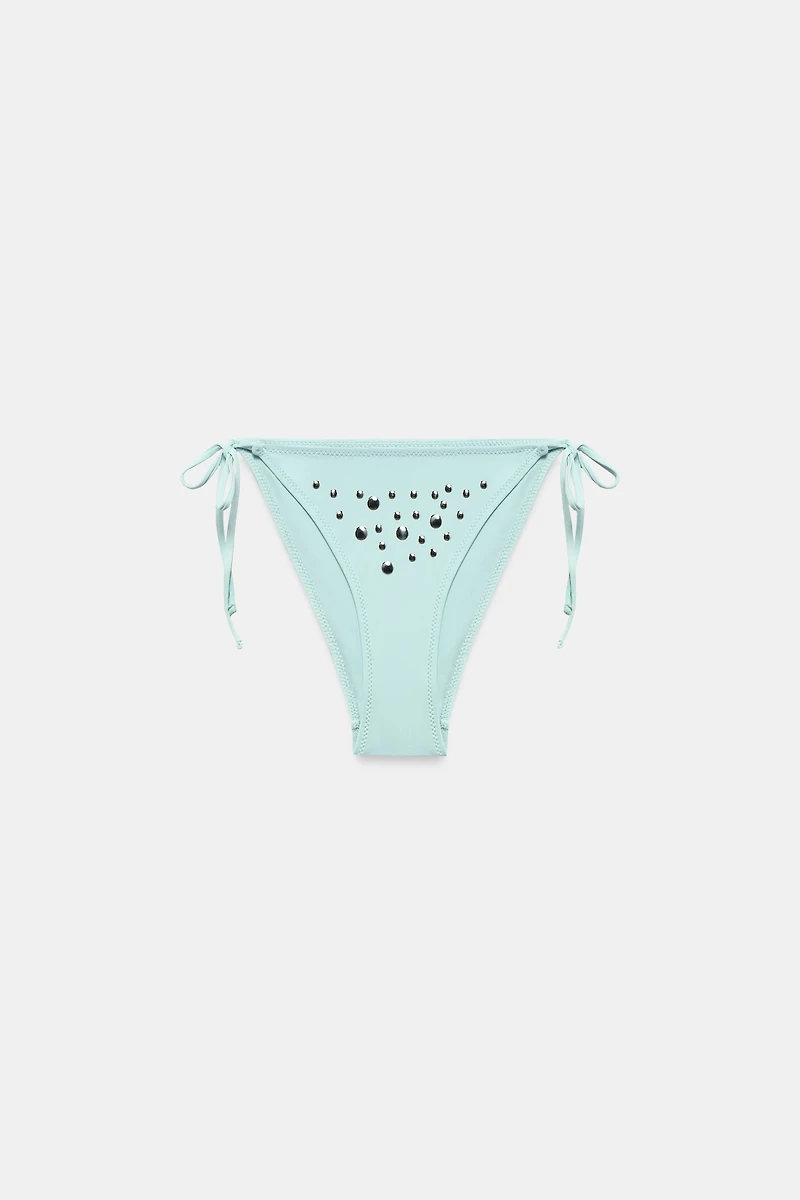 STUDDED TIE-SIDE BIKINI BOTTOMS