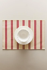 SET DE TABLE DOUBLE RAYURE BRODÉE